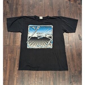 Vintage Yes Band 1998 Tour T-Shirt Mens L Black Concert Rock Band Art Tee